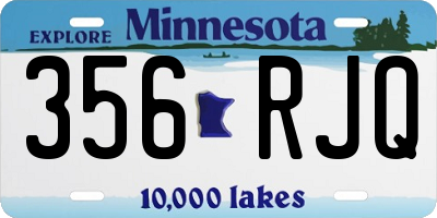 MN license plate 356RJQ