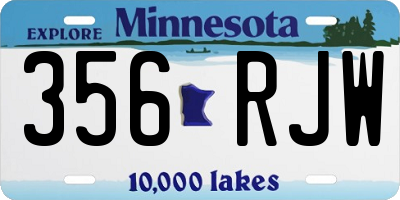 MN license plate 356RJW