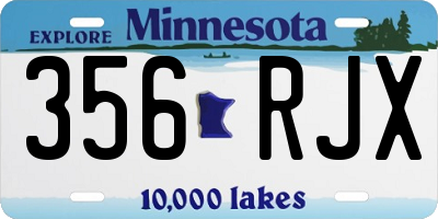 MN license plate 356RJX