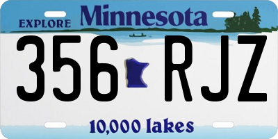 MN license plate 356RJZ
