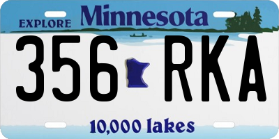 MN license plate 356RKA
