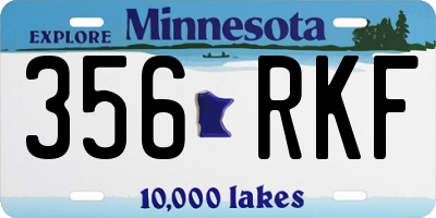MN license plate 356RKF