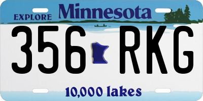 MN license plate 356RKG