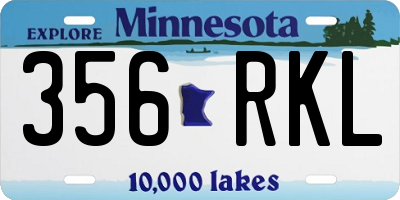 MN license plate 356RKL