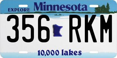 MN license plate 356RKM
