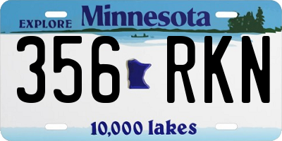 MN license plate 356RKN