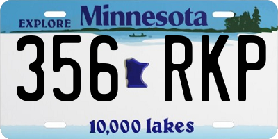 MN license plate 356RKP