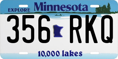 MN license plate 356RKQ