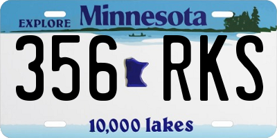 MN license plate 356RKS