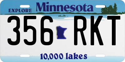 MN license plate 356RKT
