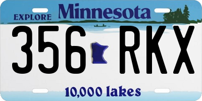 MN license plate 356RKX