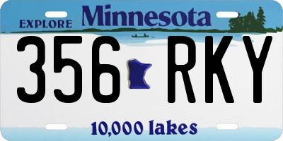 MN license plate 356RKY