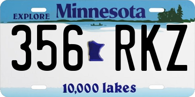MN license plate 356RKZ