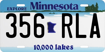 MN license plate 356RLA