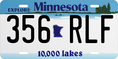 MN license plate 356RLF