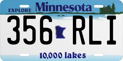 MN license plate 356RLI