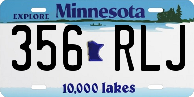 MN license plate 356RLJ