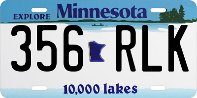 MN license plate 356RLK