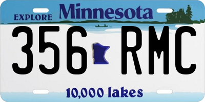 MN license plate 356RMC