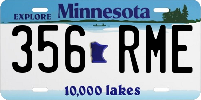 MN license plate 356RME