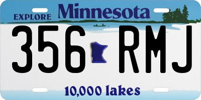 MN license plate 356RMJ