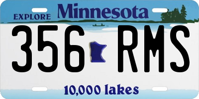 MN license plate 356RMS