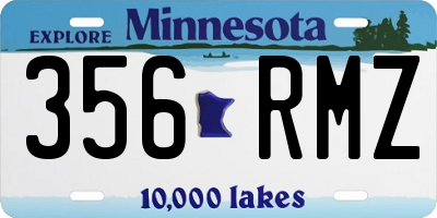 MN license plate 356RMZ
