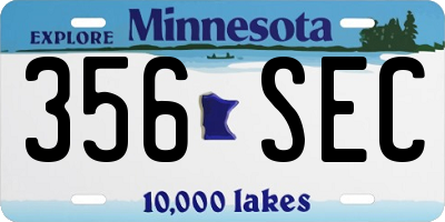 MN license plate 356SEC