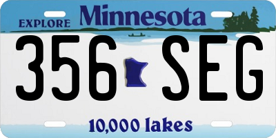 MN license plate 356SEG