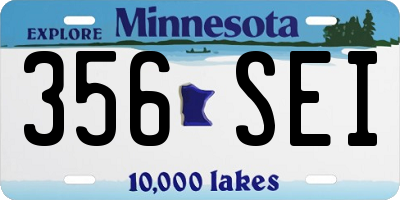MN license plate 356SEI