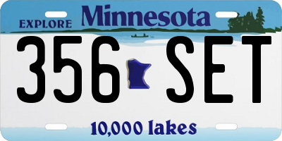 MN license plate 356SET