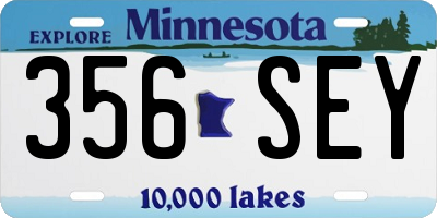 MN license plate 356SEY