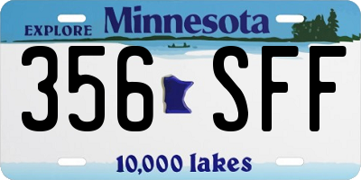 MN license plate 356SFF