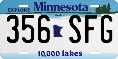 MN license plate 356SFG