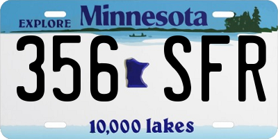 MN license plate 356SFR
