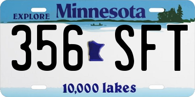 MN license plate 356SFT