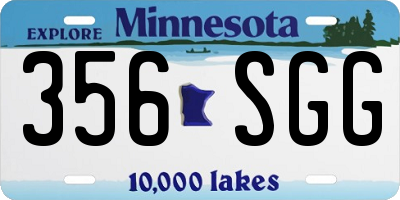 MN license plate 356SGG