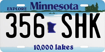 MN license plate 356SHK