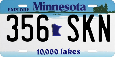 MN license plate 356SKN