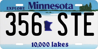 MN license plate 356STE