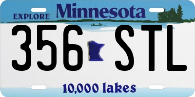 MN license plate 356STL