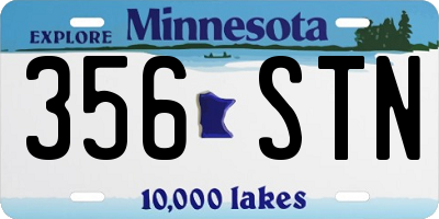 MN license plate 356STN