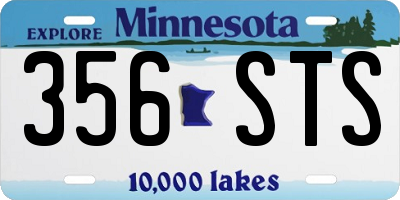 MN license plate 356STS