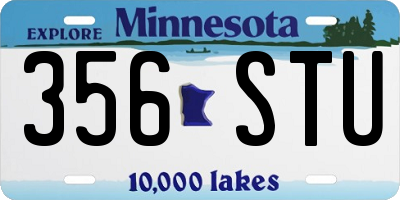 MN license plate 356STU