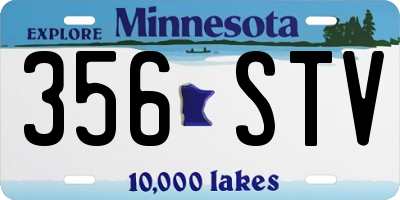 MN license plate 356STV
