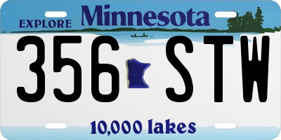 MN license plate 356STW