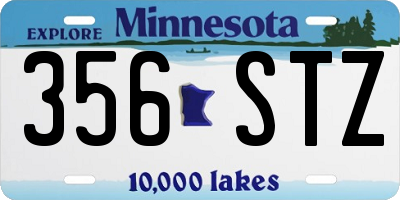 MN license plate 356STZ