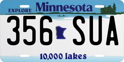 MN license plate 356SUA