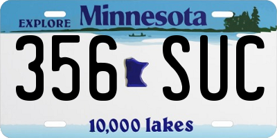 MN license plate 356SUC