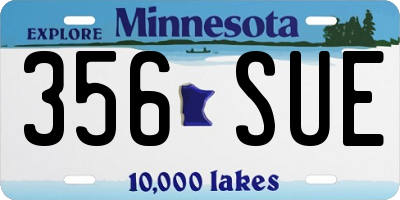 MN license plate 356SUE